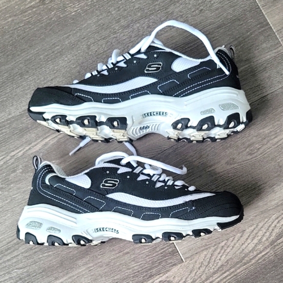 Skechers Black and White Sneakers Women - Picture 2 of 7